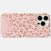 Modern Pink Girly Elegant Leopard Spots Pattern Case-Mate iPhone Case (Achterkant (horizontaal))