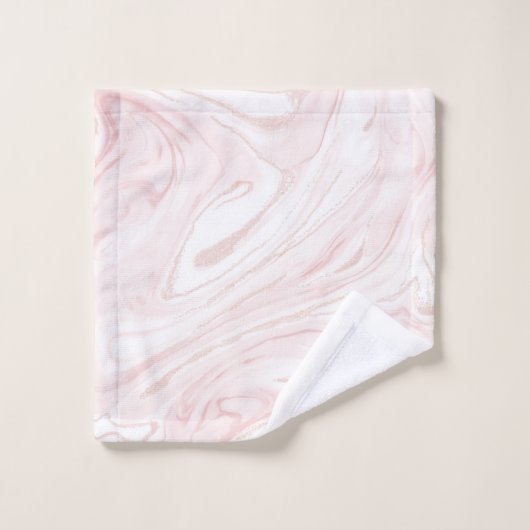 Modern Pink Glitter Marble (Gant de toilette)