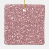Modern Pink Glitter Photo | Christmas Ornament (Achterkant)