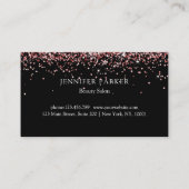 Modern Pink Glitter Salon & Spa Loyalty Visitekaartje (Achterkant)