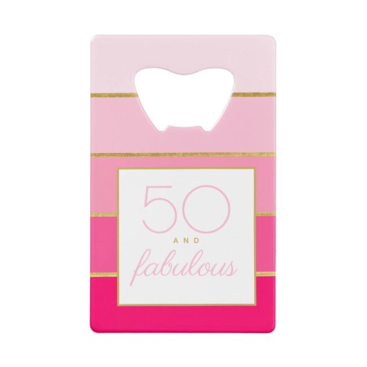 Modern Pink & Gold 50 et fabuleux anniversaire (Devant)