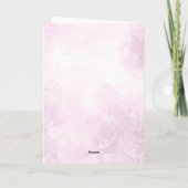 Modern Pink Gold Floral, grote kat Kaart (Achterkant)