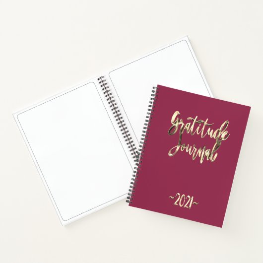 Modern Pink Gold Script Gratitude Journal 2021 (Intérieur)