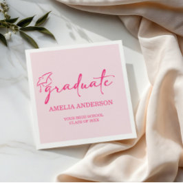 Modern Pink Graduation Class of 2026 Servet