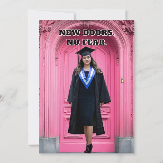 Modern Pink Graduation Invitation (Devant)