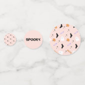Modern Pink Halloween Birthday Confetti (Voorkanten)