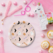 Modern Pink Halloween Party Papieren Bordje (Feest)