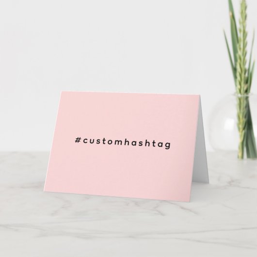 Modern Pink Hashtag Trending Design Kaart (Voorkant)