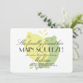 Modern Pink Lemon Limoen Vrijgezellenfeest Kaart (Staand voorkant)