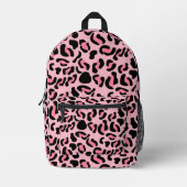 Modern Pink Leopard Pattern Animal Bedrukte Rugzak (Voorkant)