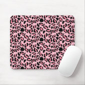 Modern Pink Leopard Pattern Animal Muismat (Met muis)