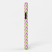 Modern Pink Lime Green Chevron & Monogram Case-Mate iPhone Case (Achterkant/rechts)