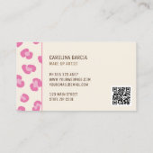 Modern Pink Make-up Artist Visitekaartje (Achterkant)