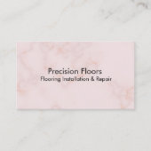 Modern Pink Marble Flooring Installation Visitekaartje (Voorkant)