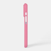 Modern Pink Minimalist Vertical Monogram iPhone Ca Hoesje (Linkerkant)