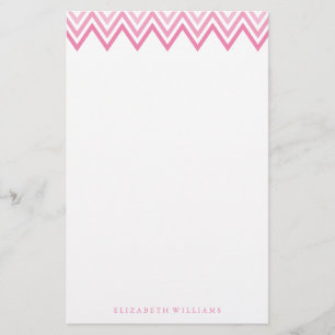 Modern Pink Ombre Chevrons Briefpapier