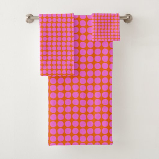 Modern Pink Orange Retro Dot Valentine Bold Cute (En situation)