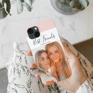 Modern Pink   Personal Photo Best Friends Gift iPhone 13 Hoesje