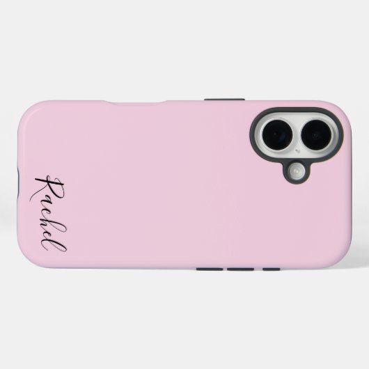 Modern Pink Personalized Name  Case-Mate iPhone Case (Achterkant (horizontaal))