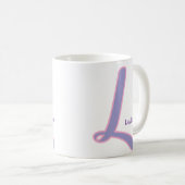 Modern Pink & Purple Monogram Personalized Name L Koffiemok (Voorkant rechts)
