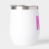Modern Pink Red Shadow Monogram Personalized (Rechts)