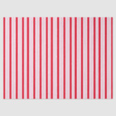 Modern Pink Red Striped Christmas Tissuepapier (Voorkant)