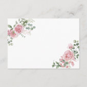 Modern Pink Roses QR-code Details Graduation Informatiekaartje (Achterkant)