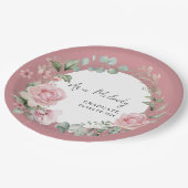 Modern Pink Roses Script Class of Graduation Papieren Bordje (Gekanteld)