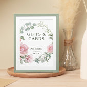 Modern Pink Roses Script Graduation Gifts & Cards