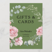 Modern Pink Roses Script Graduation Gifts & Cards (Voorkant)