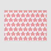 Modern Pink Star Sketch Pattern Tissuepapier (Voorkant)
