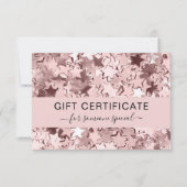 Modern Pink Stars Zakelijk Cadeaubon (Voorkant)