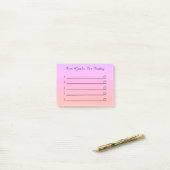 Modern Pink Trendy Post-it® Notes (Op bureau)