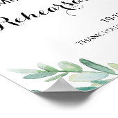 Modern Pink Tropical Rehearings diner Welkom Poster (Hoek)