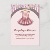 Modern Pink Tutu Ballerina Ballet Girl Baby shower Informatiekaartje (Voorkant)
