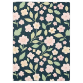 Modern Pink Wildflowers Pattern Klembord (Achterkant)