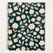 Modern Pink Wildflowers Pattern Planner (Voorkant)