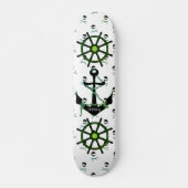 Modern Pirate Ship, voeg naam toe Skateboard (Voorkant)