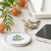 Modern Pisces Fish Zodiac Sleutelhanger (Zijkant)