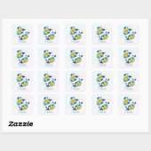Modern Pisces Fish Zodiac Vierkante Sticker (Vel)