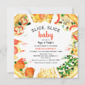 Modern Pizza Couples Baby shower Kaart (Voorkant)