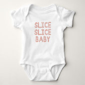 Modern Pizza Slice Baby eerste verjaardag Romper (Voorkant)