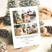 Modern Plaid 4 Photo Christmas Feestdagenkaart