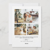 Modern Plaid 4 Photo Christmas Feestdagenkaart (Achterkant)