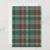 Modern Plaid Christmas Party Invitation Kaart (Achterkant)