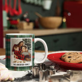 Modern Plaid Christmas Photo Collage Coffee Mug