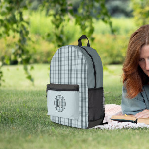 Modern Plaid Frost Bedrukte Rugzak