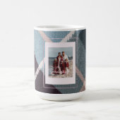 Modern Plaid Rustic Photo Christmas coffee mug (Centre)