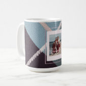 Modern Plaid Rustic Photo Christmas coffee mug (Devant gauche)