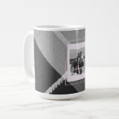 Modern Plaid Rustic Photo Christmas mug (Devant gauche)